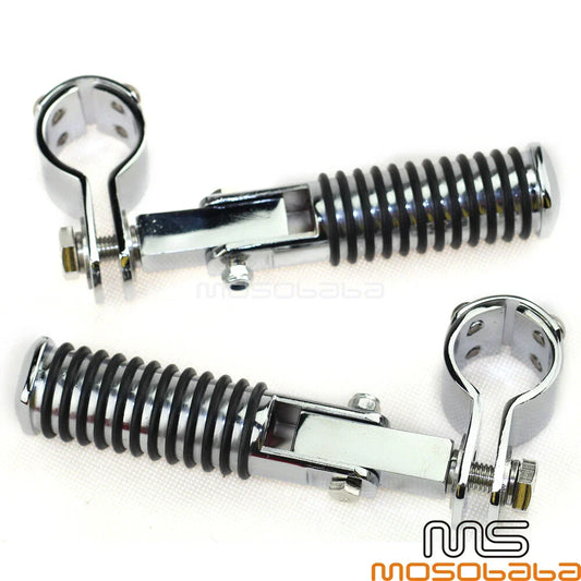 1 1/4" Engine Crash Bar Foot Pegs for Honda Harley Dyna