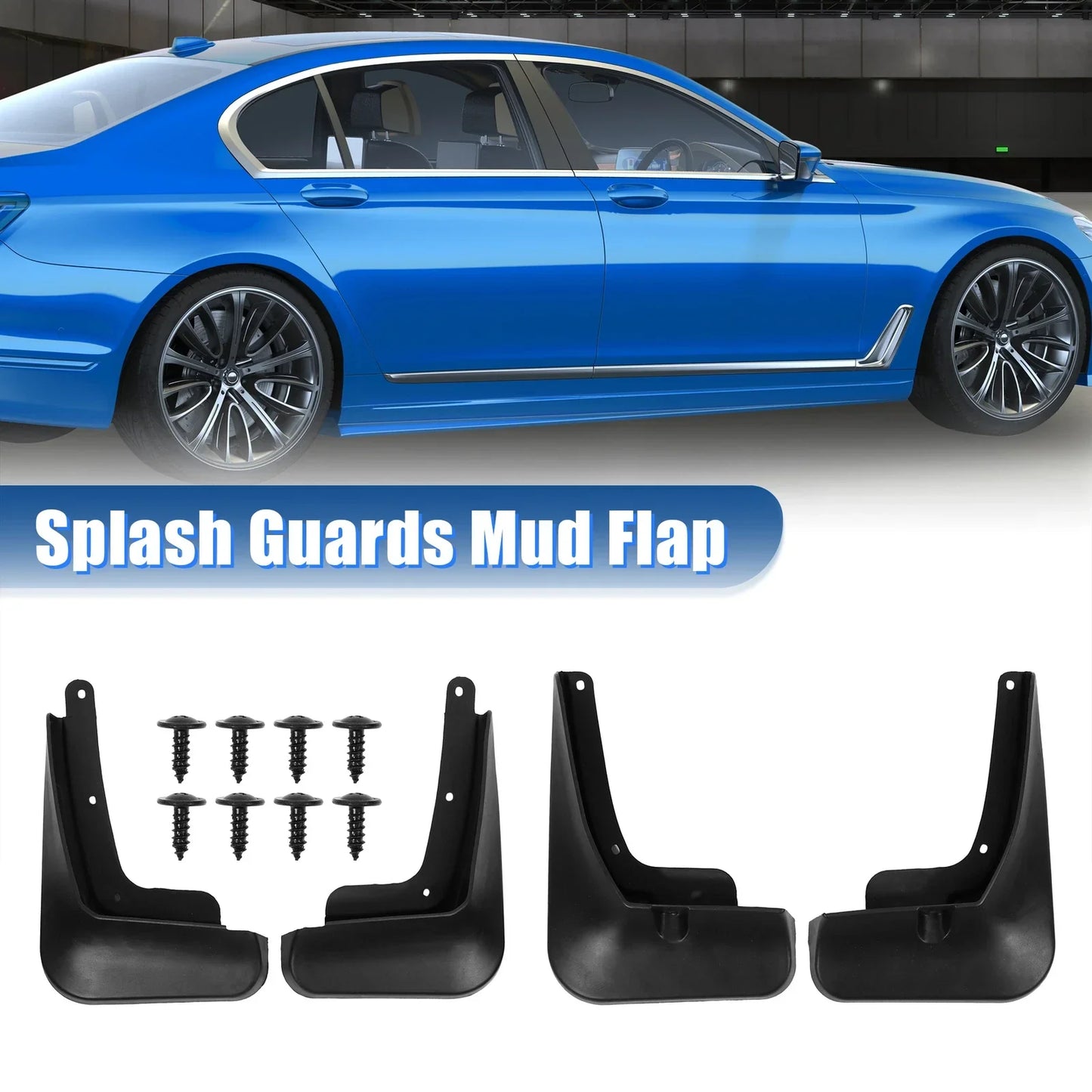 Mudguards Fender Kit for Hyundai Santa Fe 2019-2022 (2 x Screws, Black)