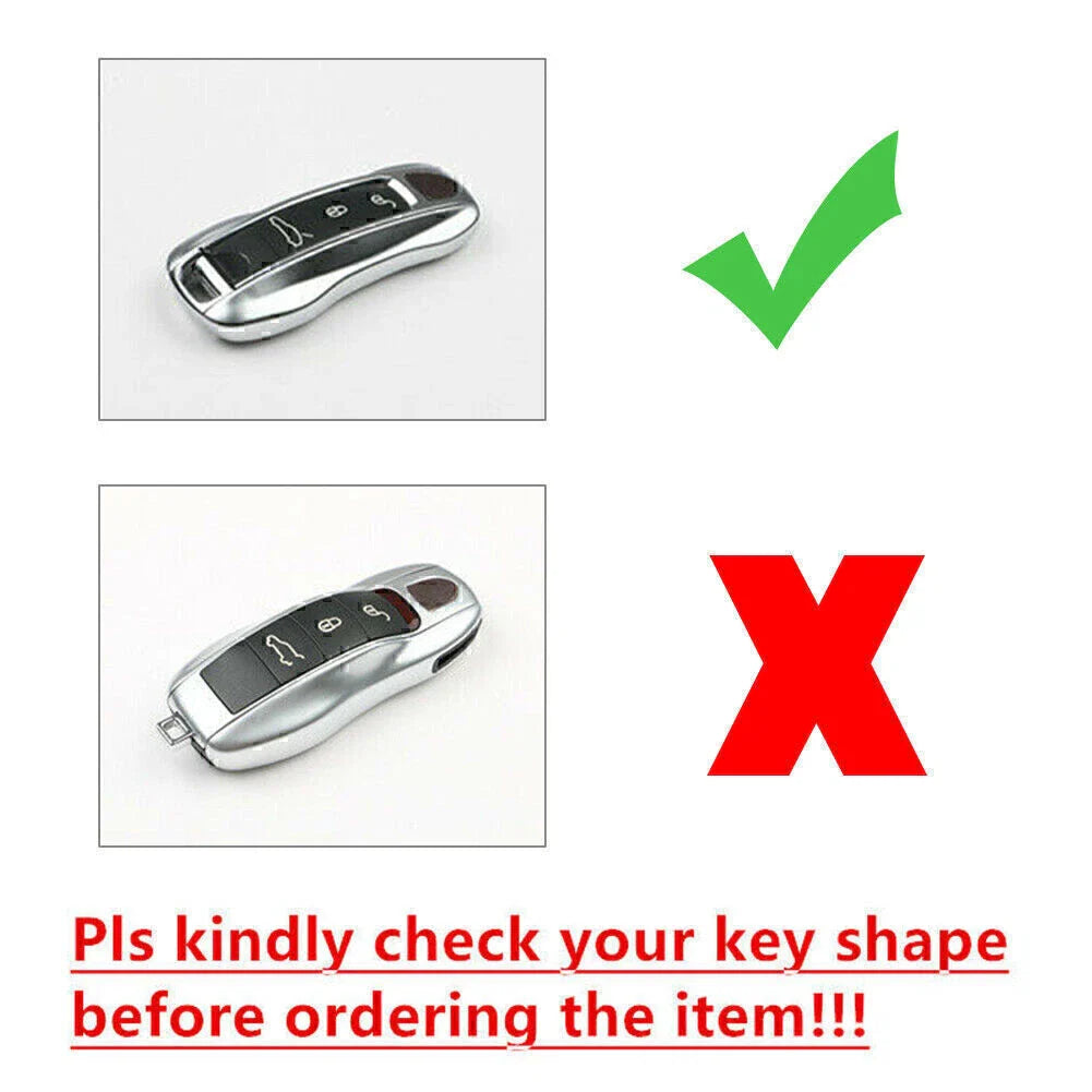 Red Remote Key Case Cover for Porsche Cayenne Panamera (2017-2020)