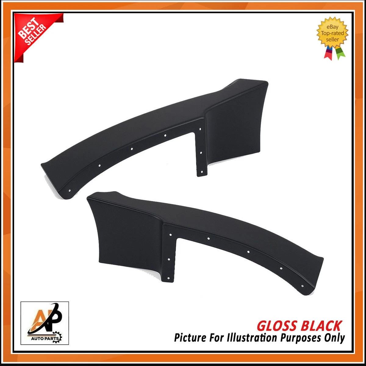 Front Bumper Splitter Lip Gloss Black Replacement for BMW 3 Series F30 F31 (2012–2018)