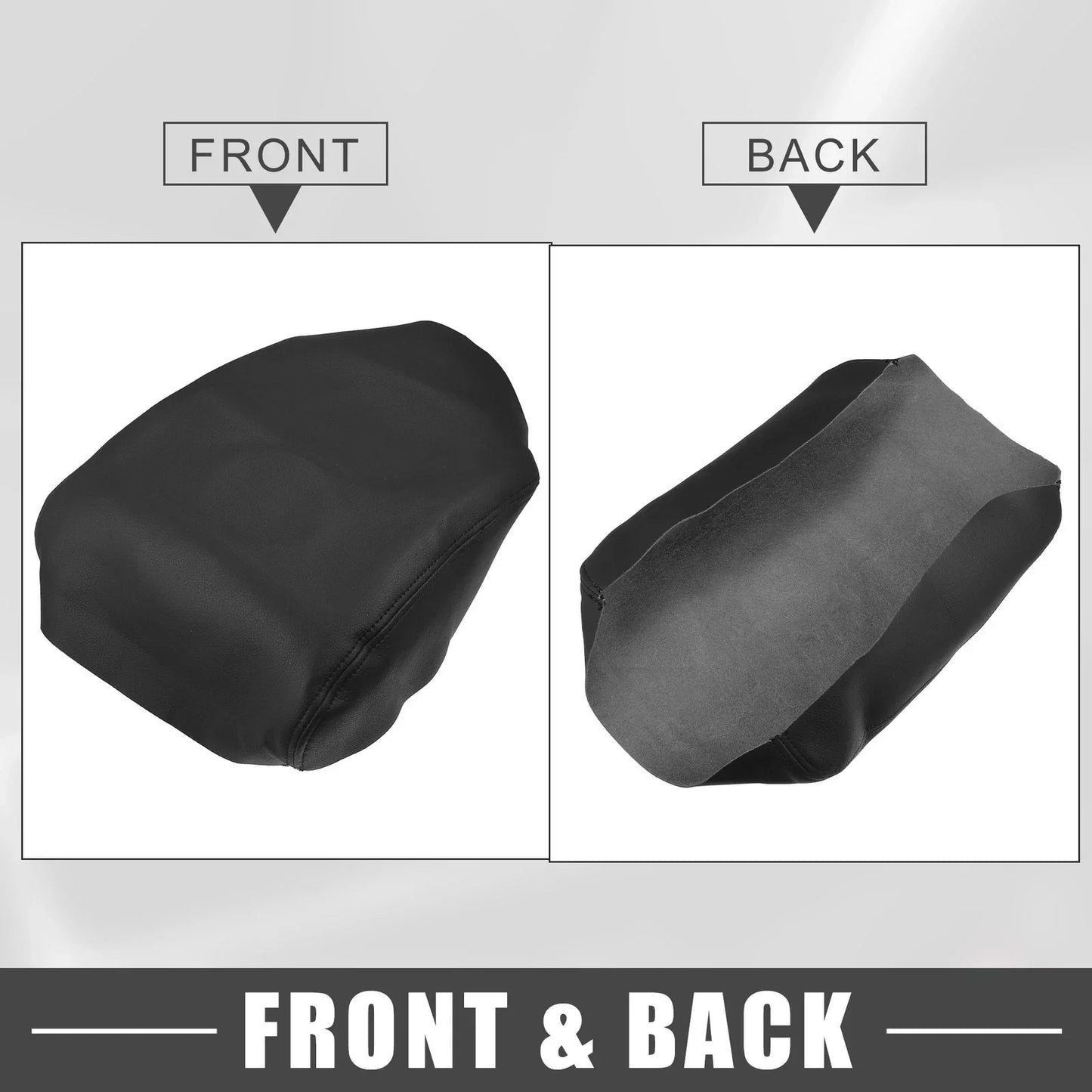 Center Console Cover Armrest Pad for Honda Ridgeline (2006-2014) Black Faux Leather