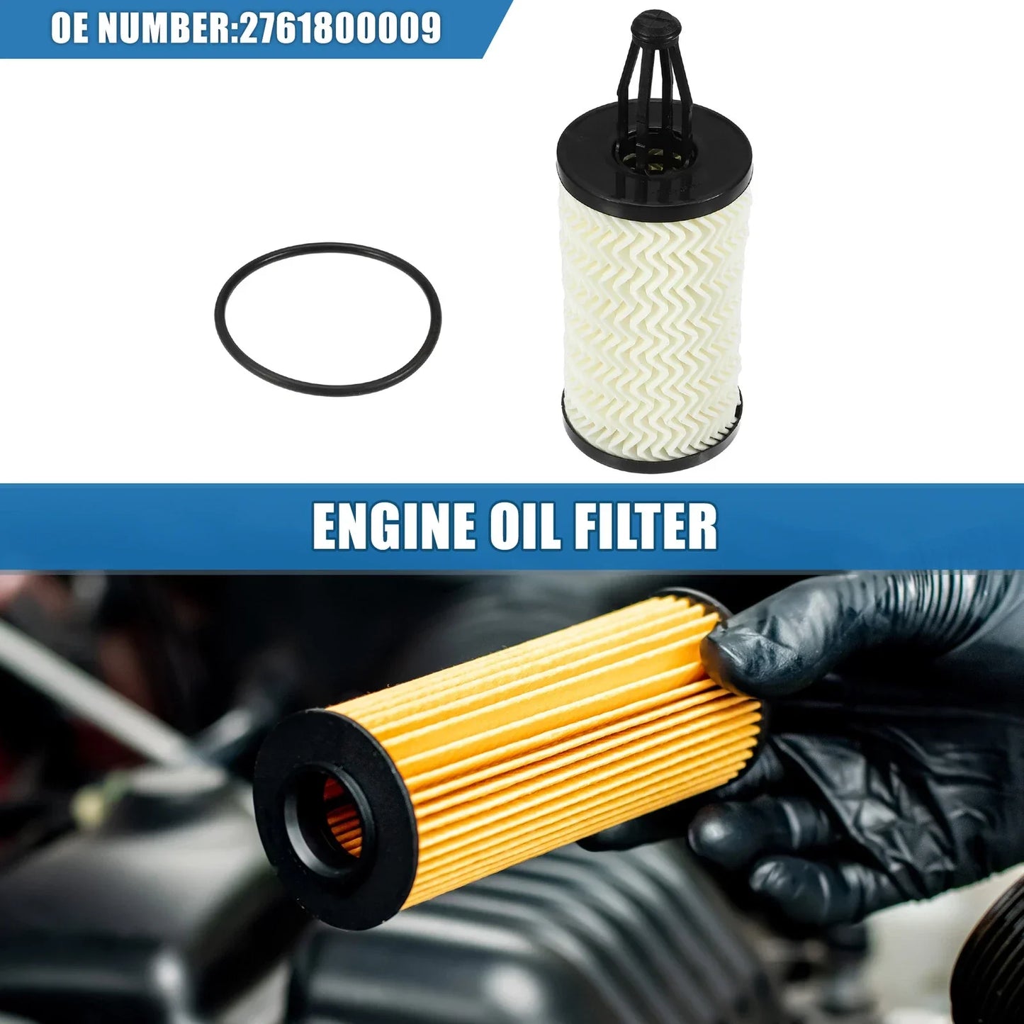 Engine Oil Filter with O Ring for Mercedes-Benz C300 (2015-2023)