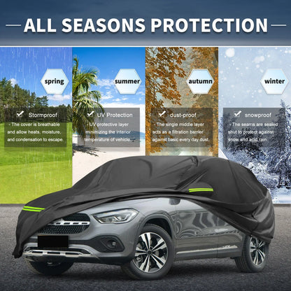 Waterproof 226D-PU Car Cover for Mercedes-Benz GLA 2013-2023 with Zipper