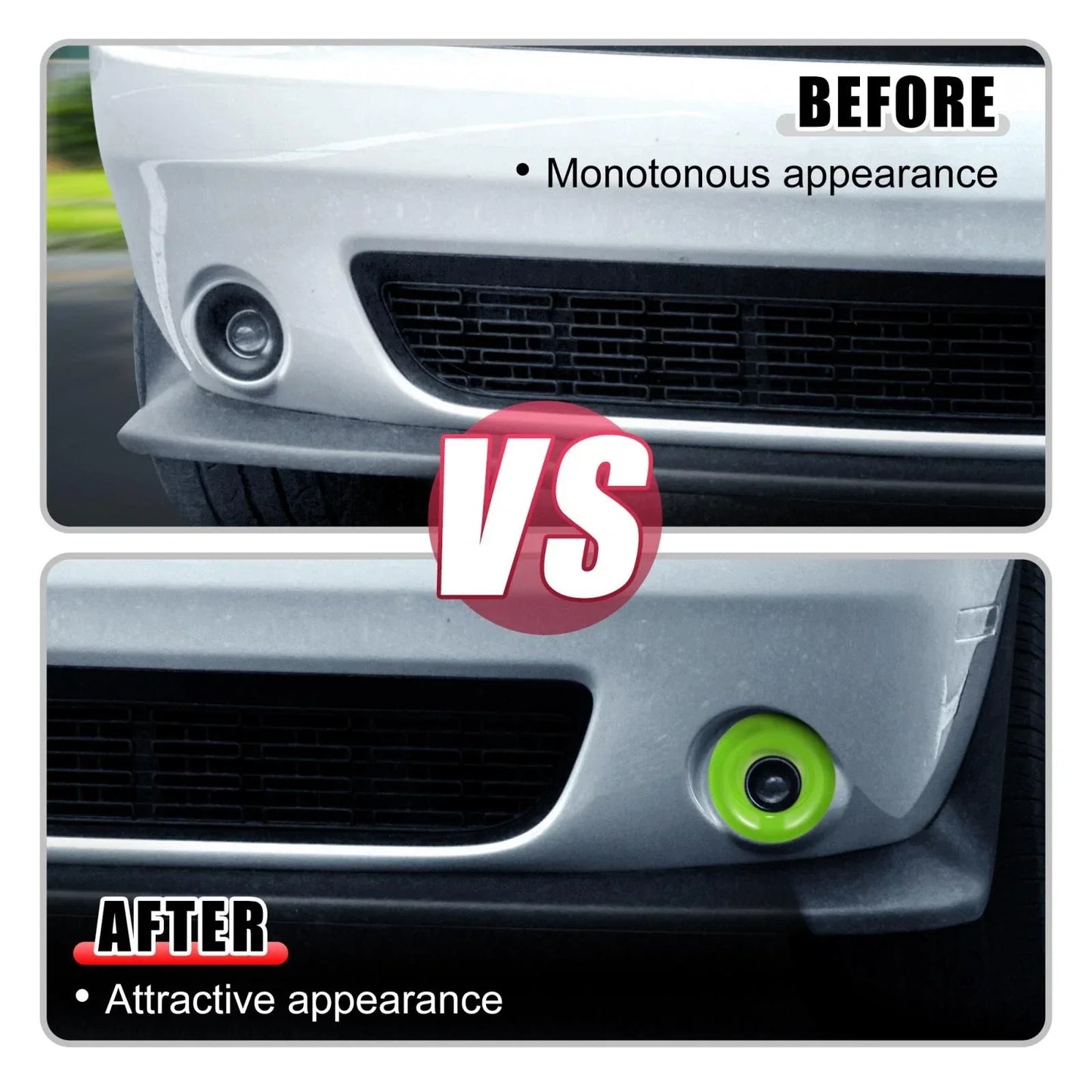 2 x Car ABS Front Fog Light Covers Trim for Dodge Challenger (2015-2020)