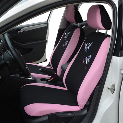 Universal Pink Car Seat Covers  Butterfly for Sedan Truck SUV