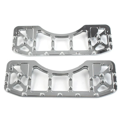 CNC Front Floorboards for Harley Touring Dyna FLD (2014-2023) - Chrome Pair