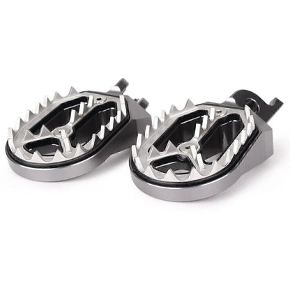 Grey Shark Teeth Racing Foot Pegs for Kawasaki KX250 KX450 (2008-2015)