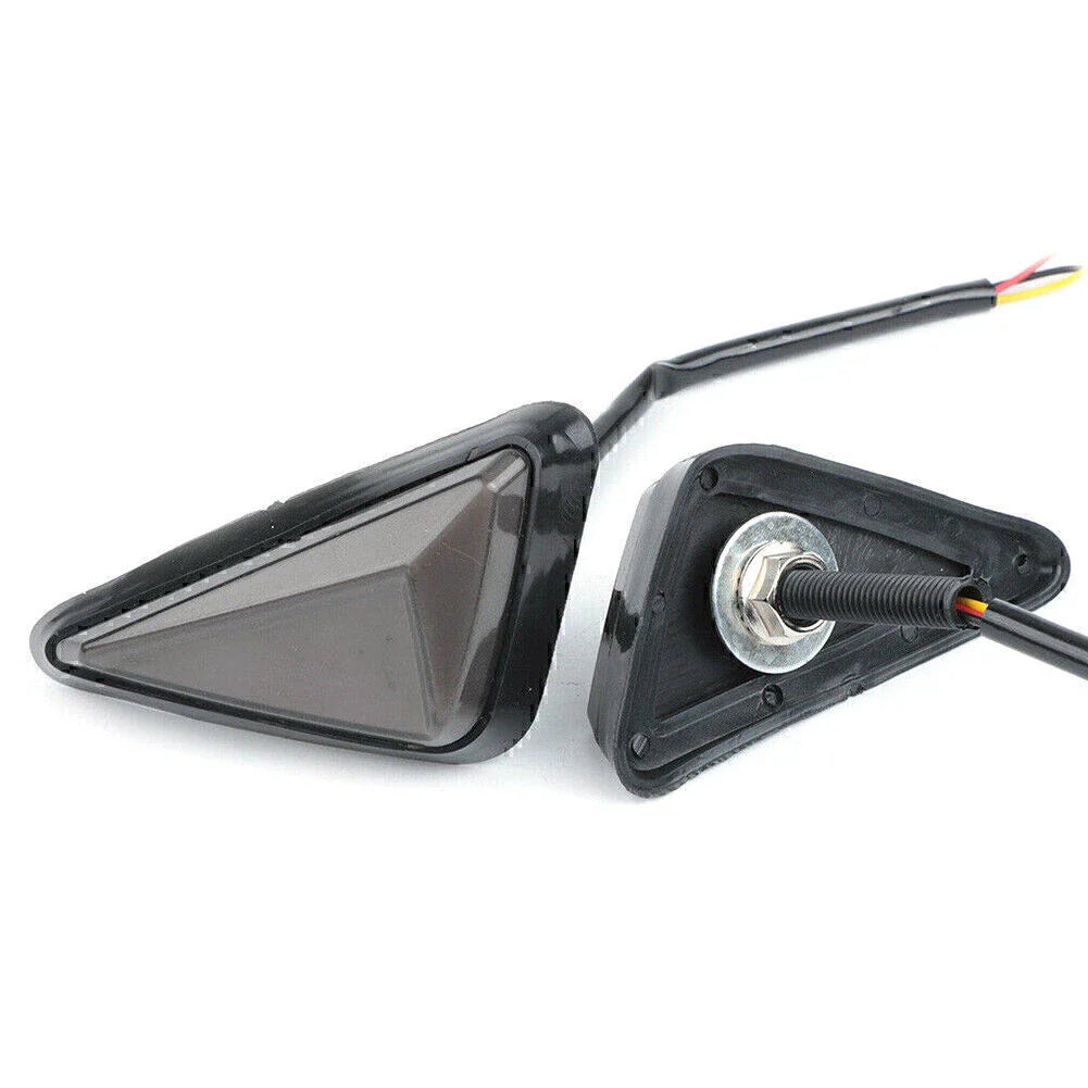 Amber Blue Flush Mount LED Turn Signal Lights for Motorcycle