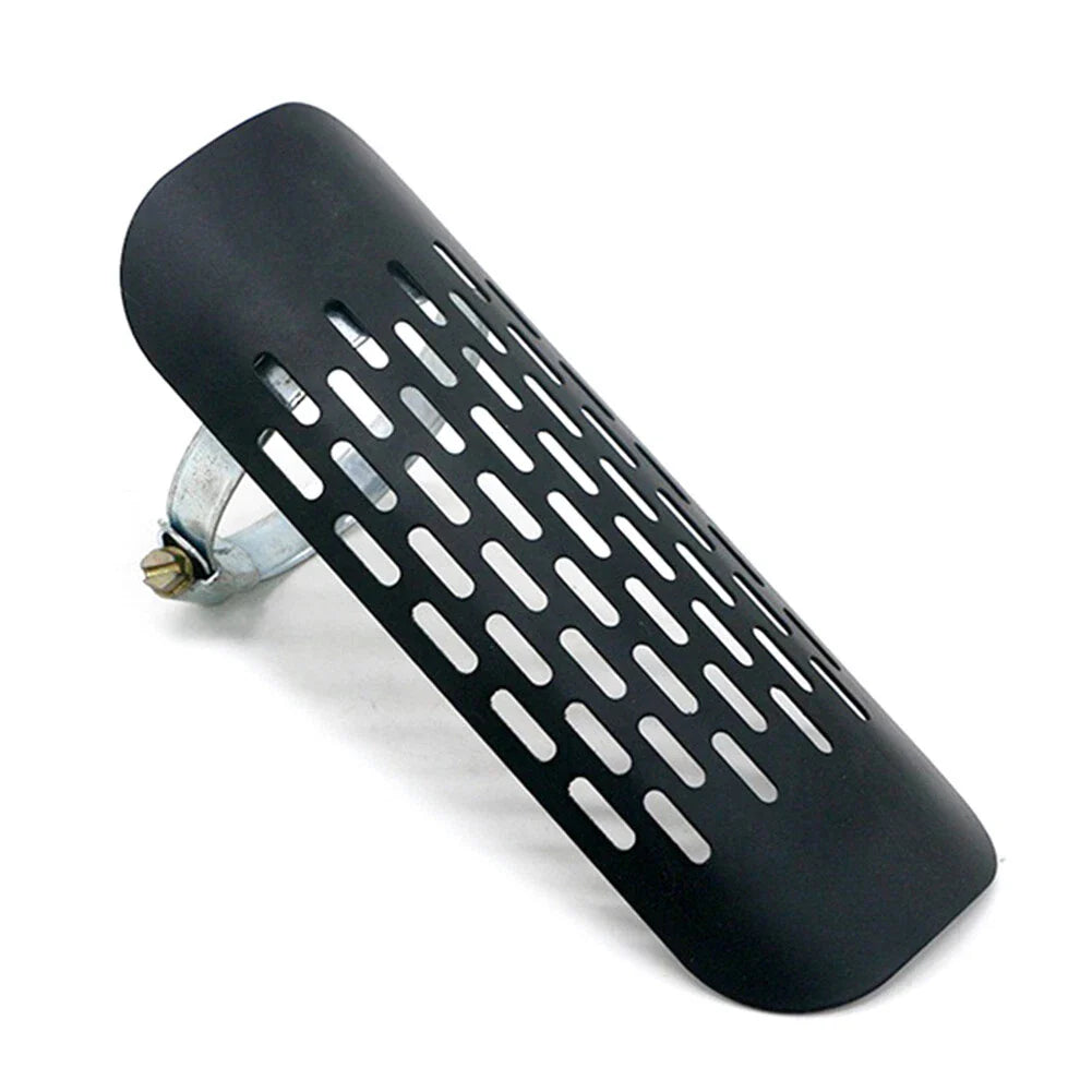 Universal Motorcycle Black Exhaust Muffler Pipe Heat Shield Cover (Fits All)