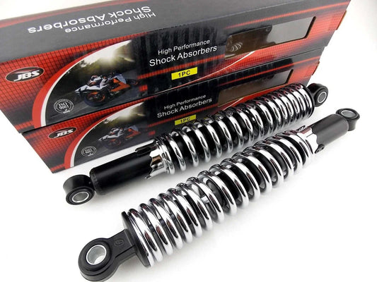 340mm Rear Shock Absorbers  JBS Black/Chrome for Matchless G15CS (65-67)