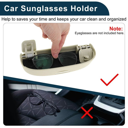 Sunglasses Case for Honda Accord 2018-2024 Eyeglasses Holder Storage Box Beige
