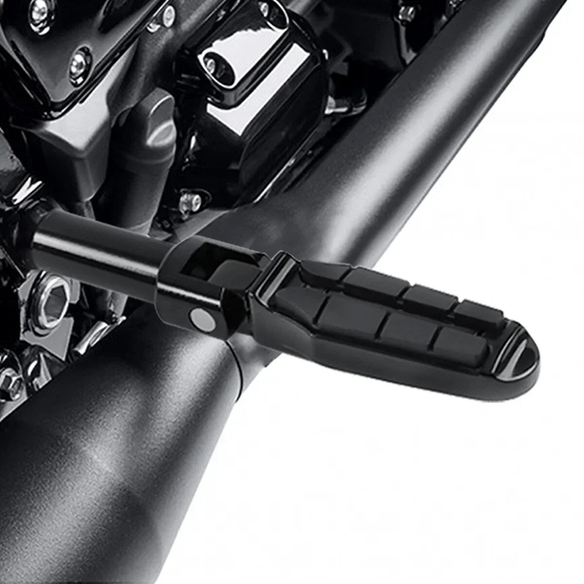 Black Rear Passenger Foot Pegs for Harley Softail Street Bob (2018-2025)