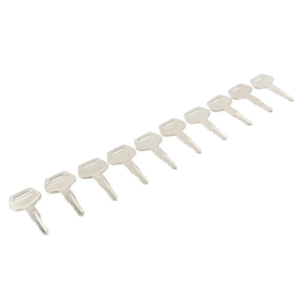10 x Ignition Keys Metal for Komatsu Excavator Dozer Loader