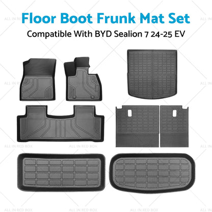 8Pcs TPE 3D Floor Boot Mats for BYD Sealion (2024-2025)