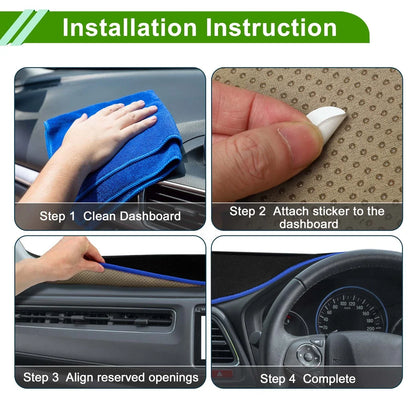 Dashboard Cover Mat for Mercedes Benz GLA Class X156 2014-2020 Black Blue