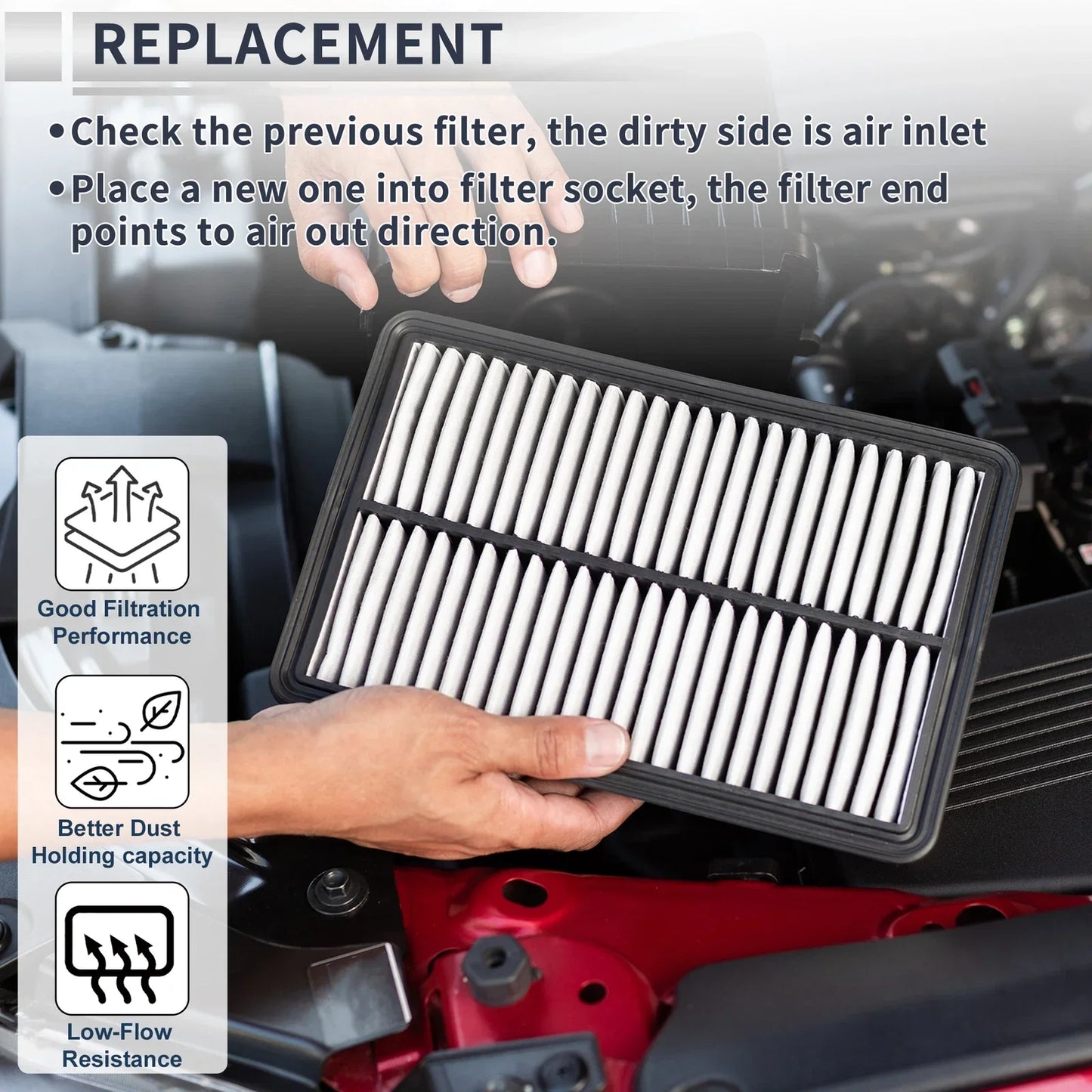Engine Air Filter for Mercedes-Benz GLA250 2.0L (2014-2020) - 1 Pcs