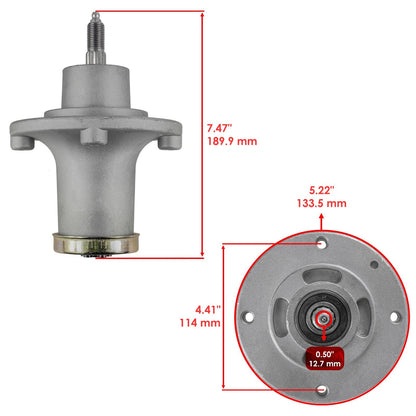 48 Deck Spindle with Pulley and Blade Replacement for Husqvarna Dixon (48)