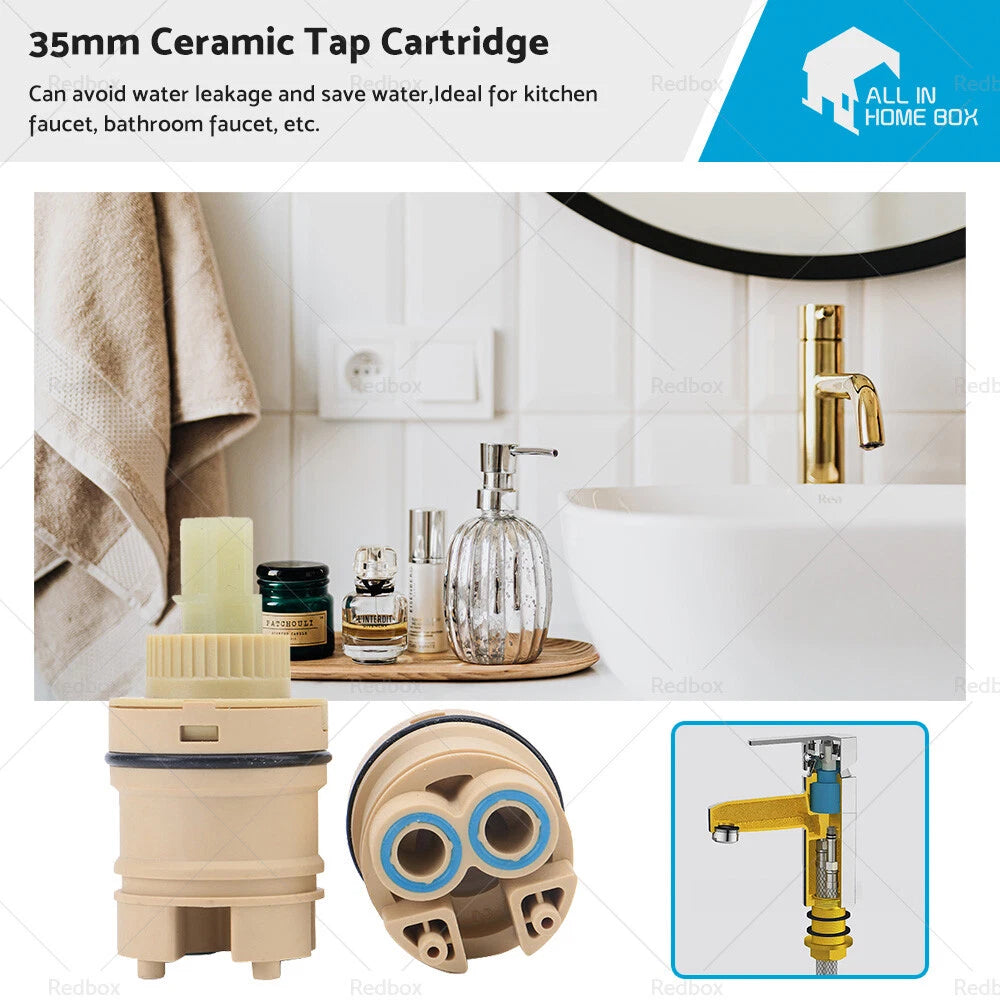 35mm Ceramic Tap Cartridge for Mixer Shower Bathroom Tap Replacement AU