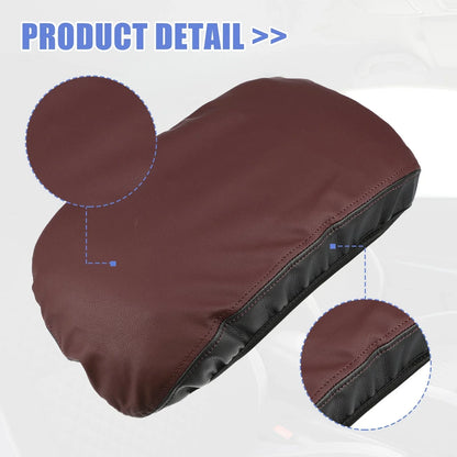 Car Center Armrest Cover for Lexus NX250 2022-2023 Red Black with Stitches