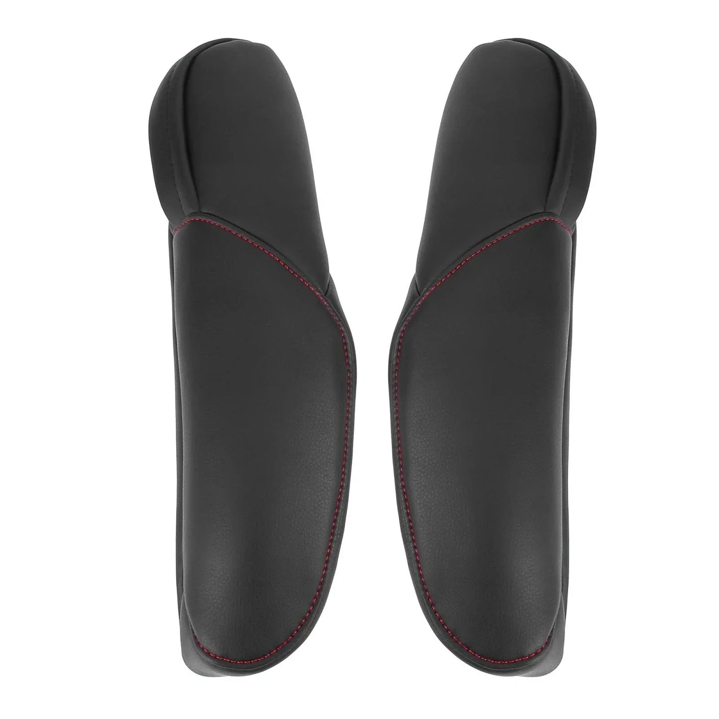 Car Front Seat Armrest Cover Black with Red Line for Honda CR-V (2010-2011)