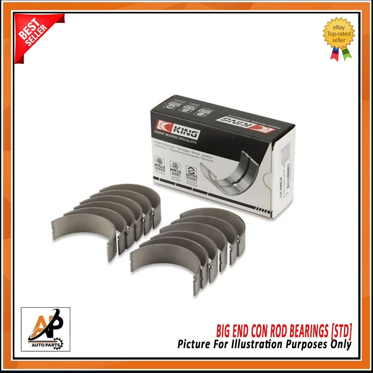 Big End Conrod Bearings Set Std Size for Mercedes OM642 3.0 Diesel (2006–2018)