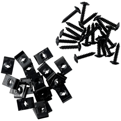 U-type Clip With Screw / 20x / Car Bumper Fender Trim Fasteners for Car