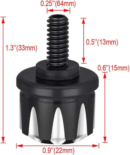 Aluminum Black Rear Seat Bolt Nut for Harley Davidson (1996-2017)