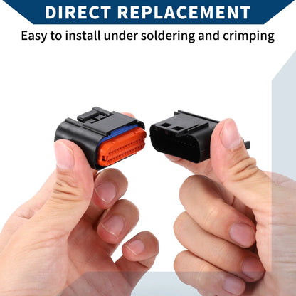 26 Pin ECU Connector Plug for Honda - Male Female Wire Terminal ()