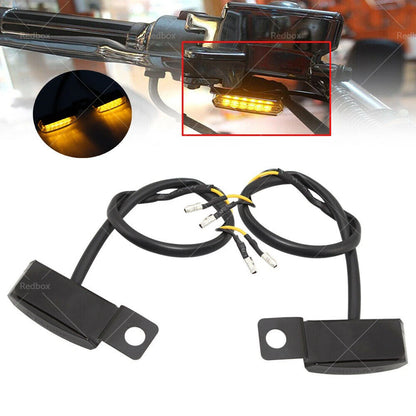 6 LED Mini Motorcycle Front Turn Signal Indicator Amber Light for Harley Chopper