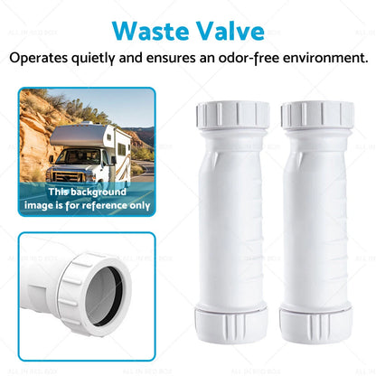 Waterless Self Sealing Waste Valve for Bath Basin Caravan RV
