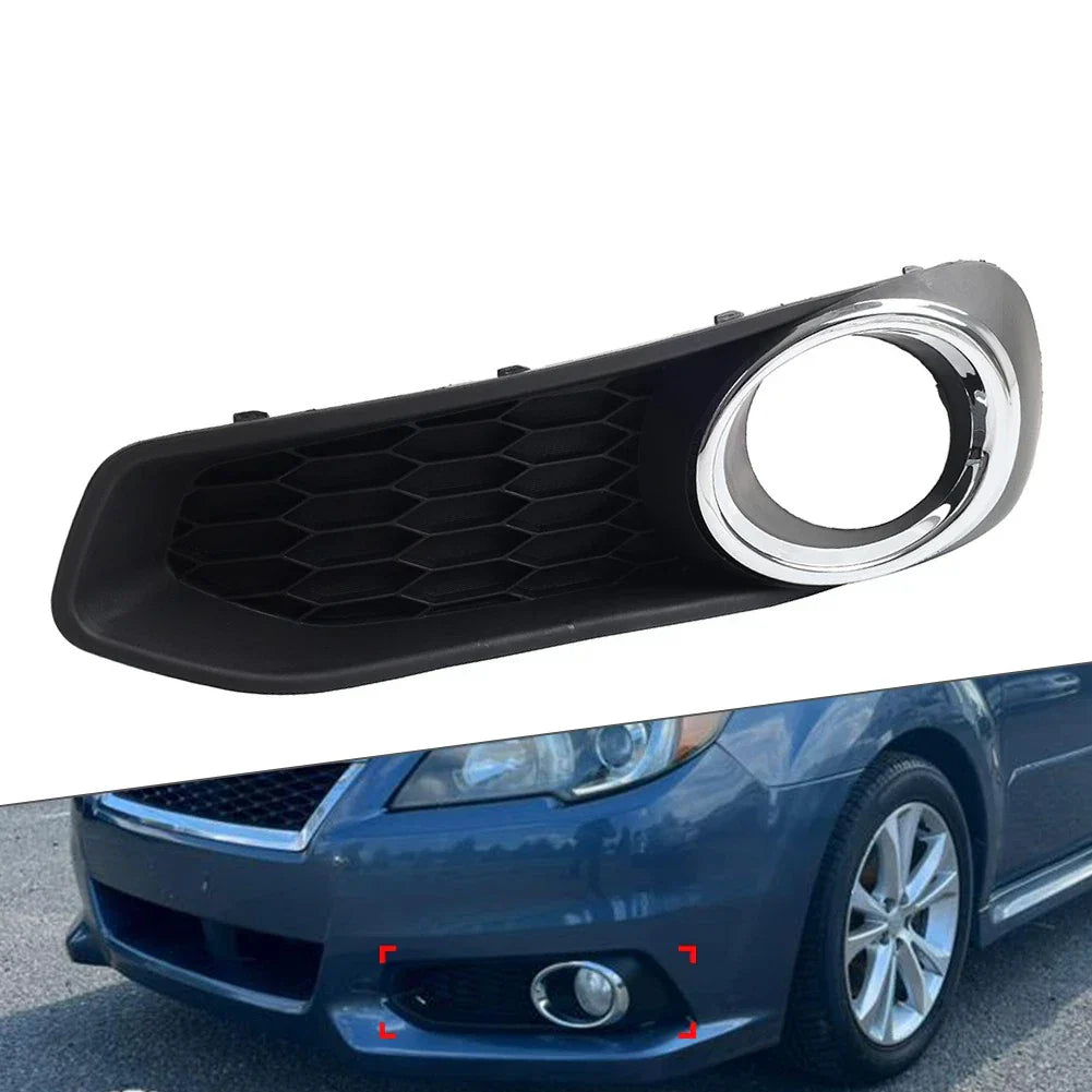 Fog Light Bezel Cover for Subaru Legacy (2013-2014) Black/Chrome Left