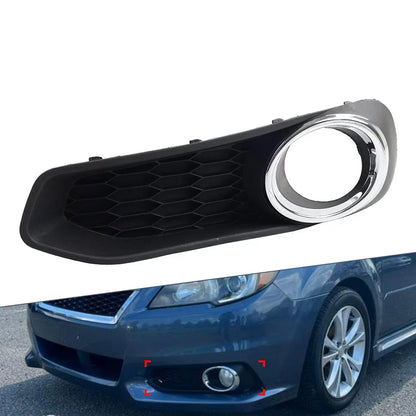 Fog Light Bezel Cover for Subaru Legacy (2013-2014) Black/Chrome Left