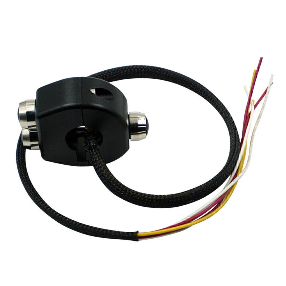 Black 7/8" 22MM Motorcycle Handlebar Switch Momentary Button