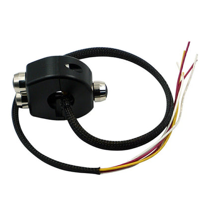 Black 7/8" 22MM Motorcycle Handlebar Switch Momentary Button