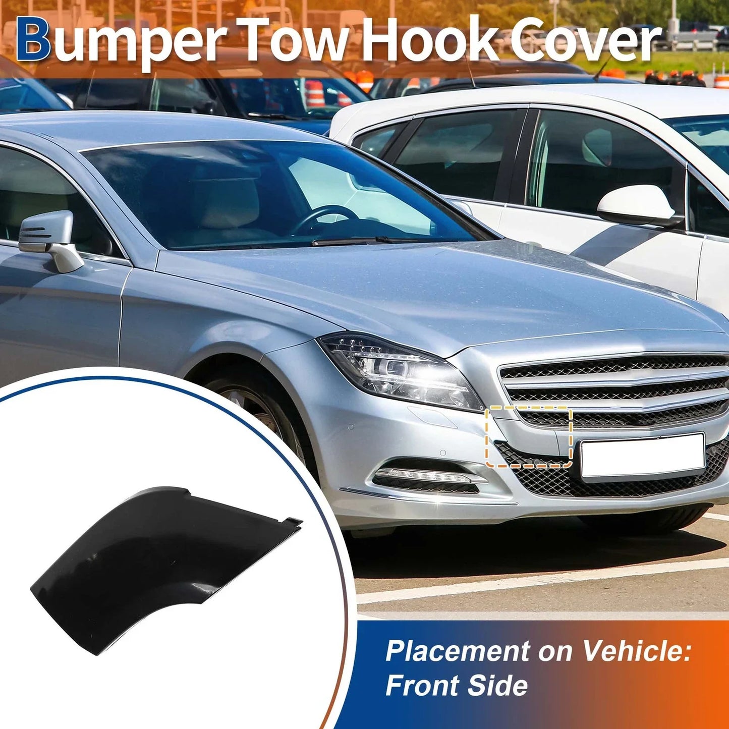 Front Car Bumper Tow Hook Cover for Mercedes-Benz CLS (2012-2018)
