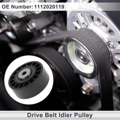 Drive Belt Idler Pulley for Mercedes-Benz C-Class (1995-2002) Black 1 x Pc