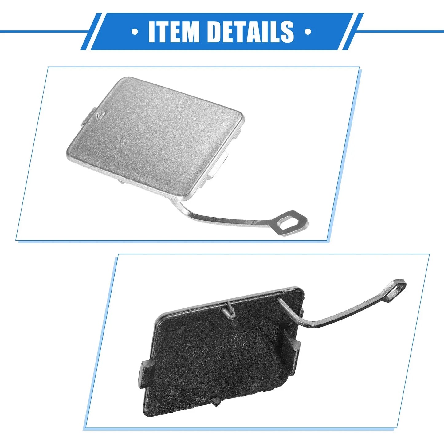 Front Bumper Tow Hook Eye Cap for Mercedes-Benz R350 (2006-2010) Silver Tone