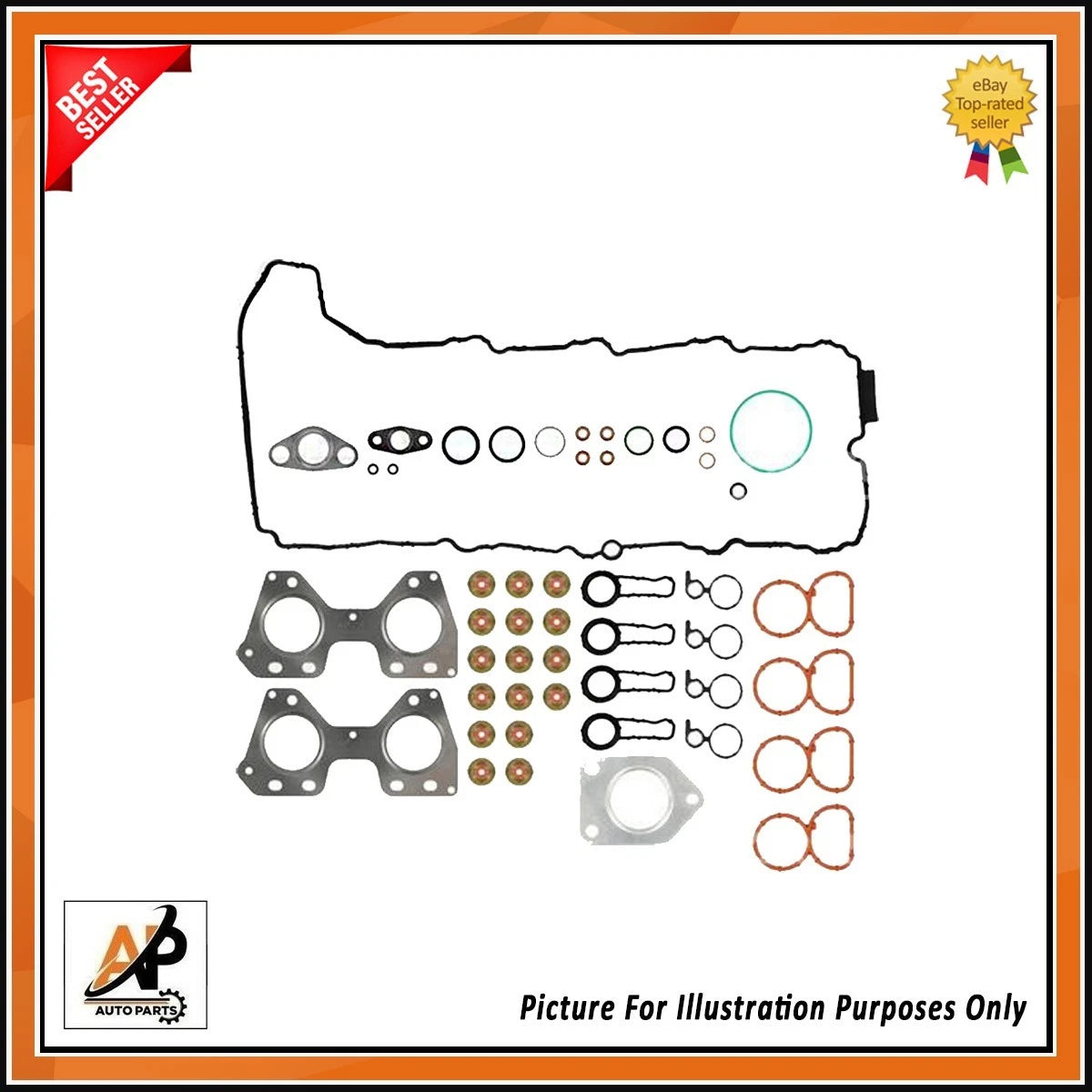 Engine Top End Gasket Kit Replacement for BMW N47D20A X1 X3 X5 (2011–2015)
