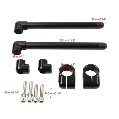 36MM Cafe Racer 7/8" Clip-On Handlebar for Universal Motorcycles