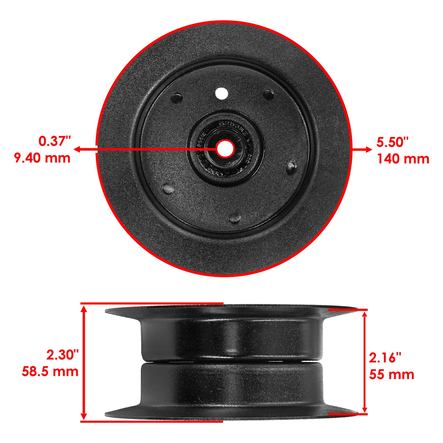 Deck Idler Pulley 38 Inch Replacement for Toro 260 Series Tractors (1988–1997)
