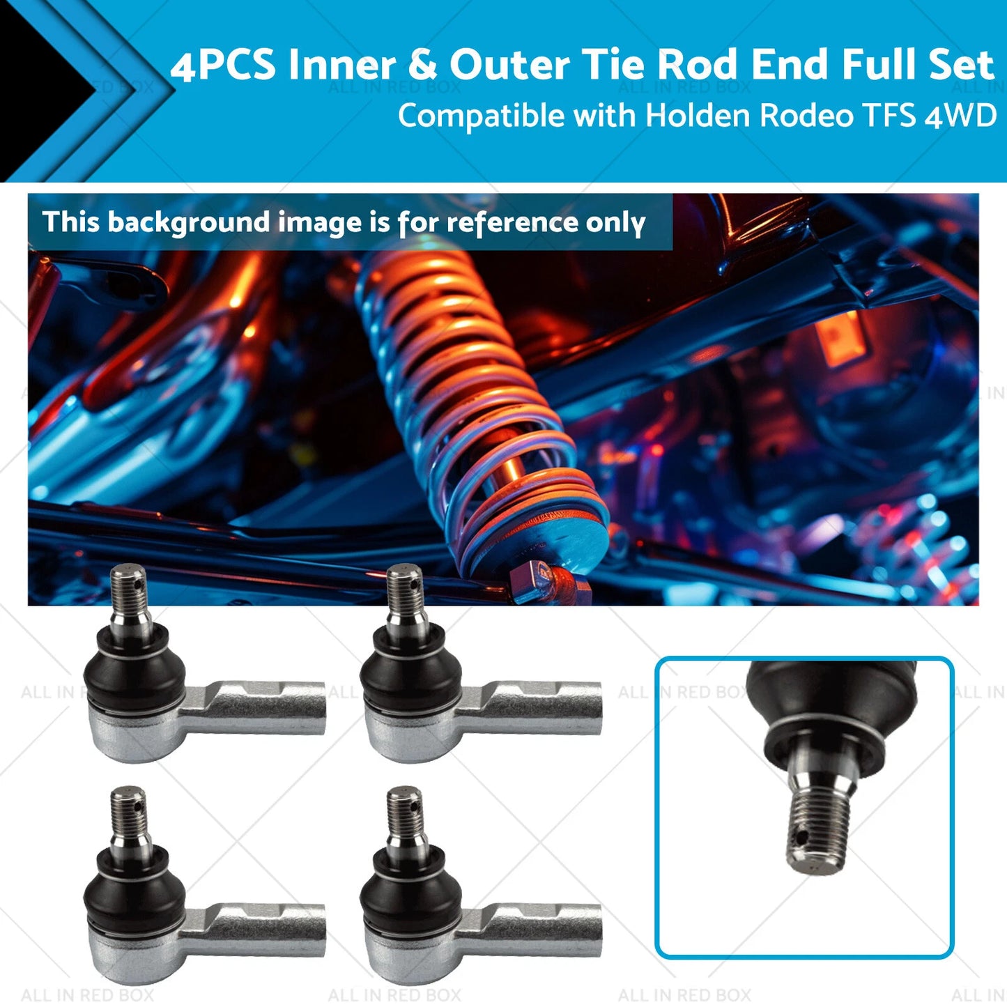 4PCS Tie Rod Ends for Holden Rodeo TFS 4WD (1989-2003)