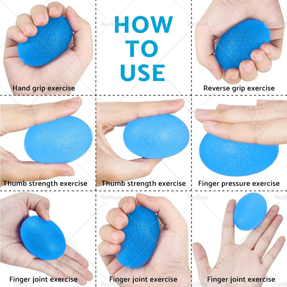 4 x Hand Therapy Stress Relief Exercise Balls for Grip Strengthening
