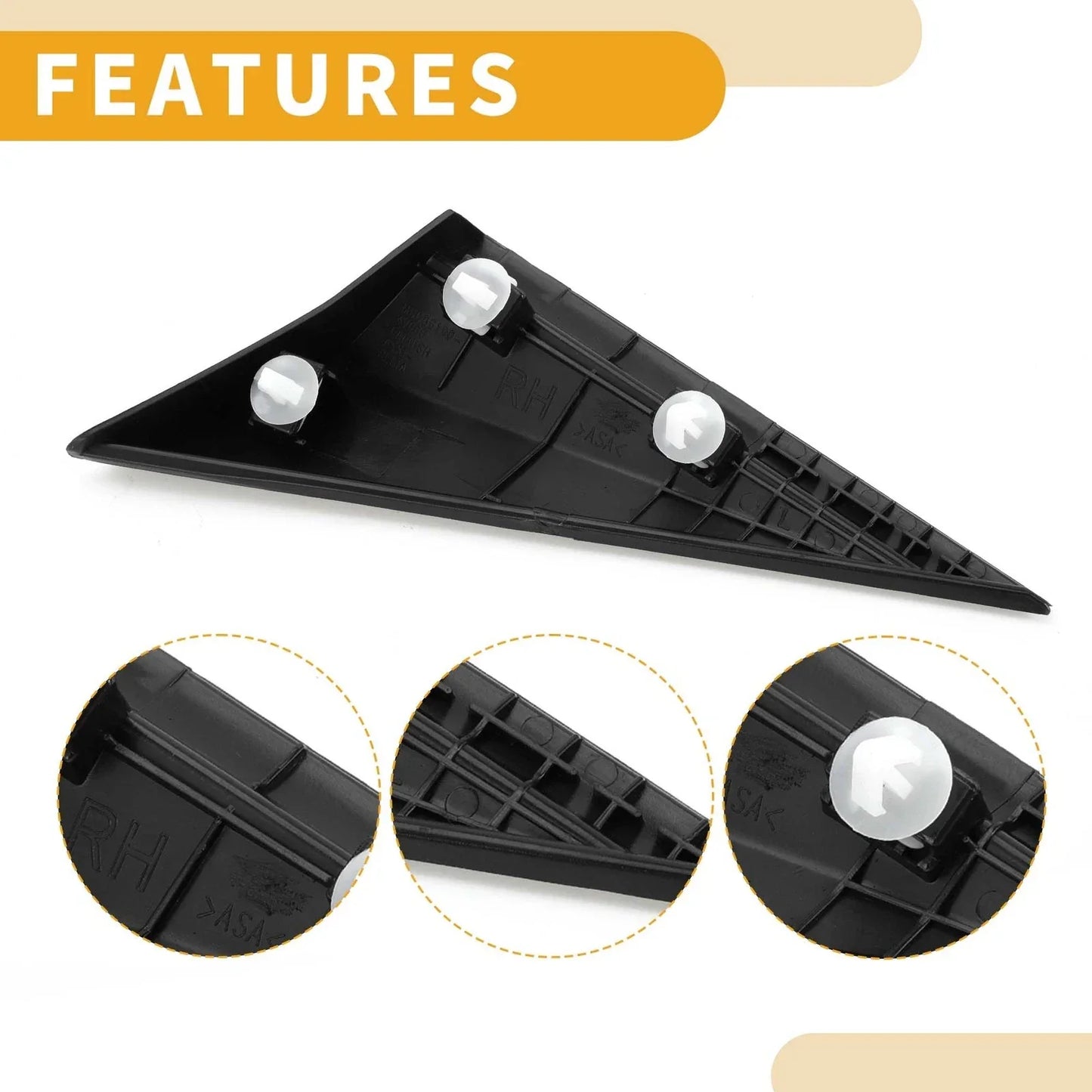 Front Right Side Pillar Triangle Trim for Hyundai Elantra Sedan (2011-2013)