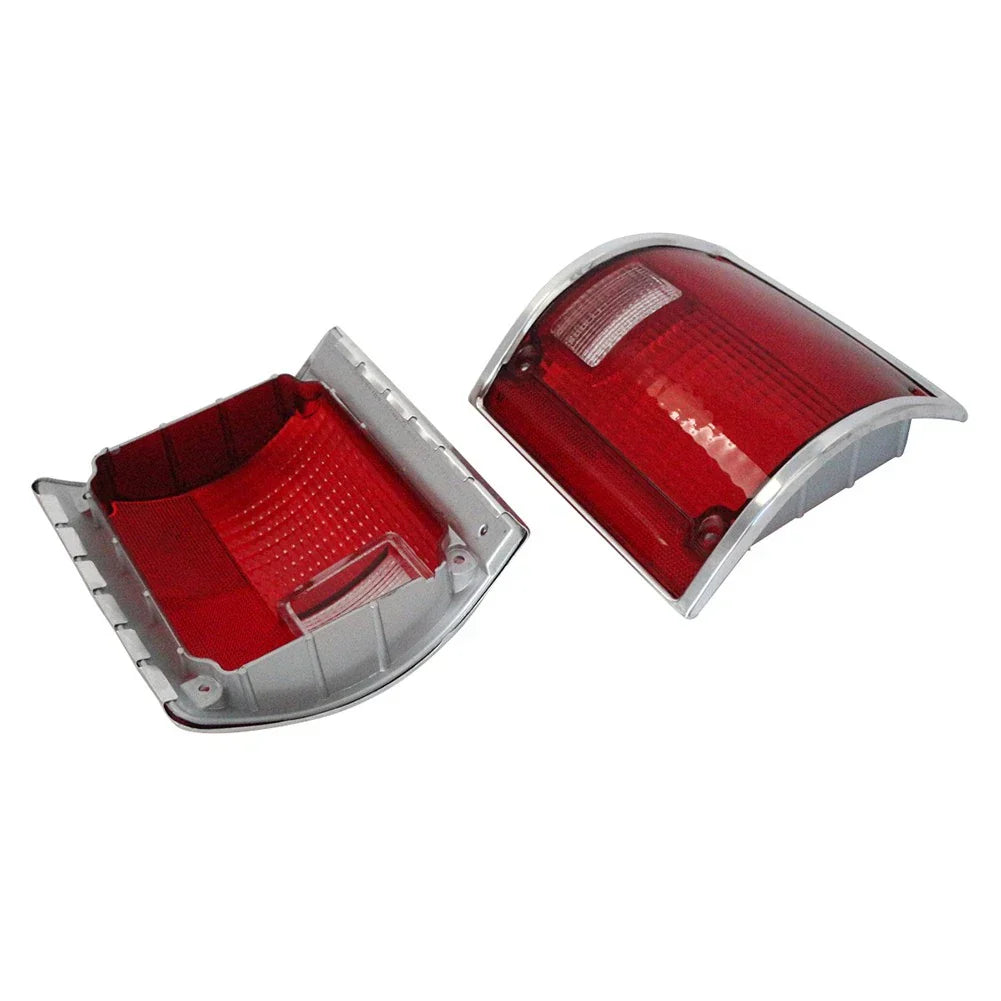 Tail Light Lens with Chrome Bezel for Chevrolet C10 C20 C30, GMC C15 C25 (1973-1987)