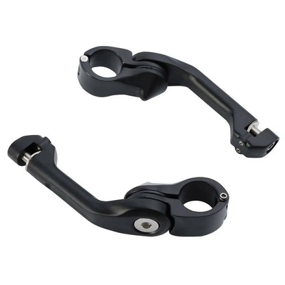 32mm Matte Adjustable Highway Long Angled Foot Pegs for Harley Touring (2009-2023)