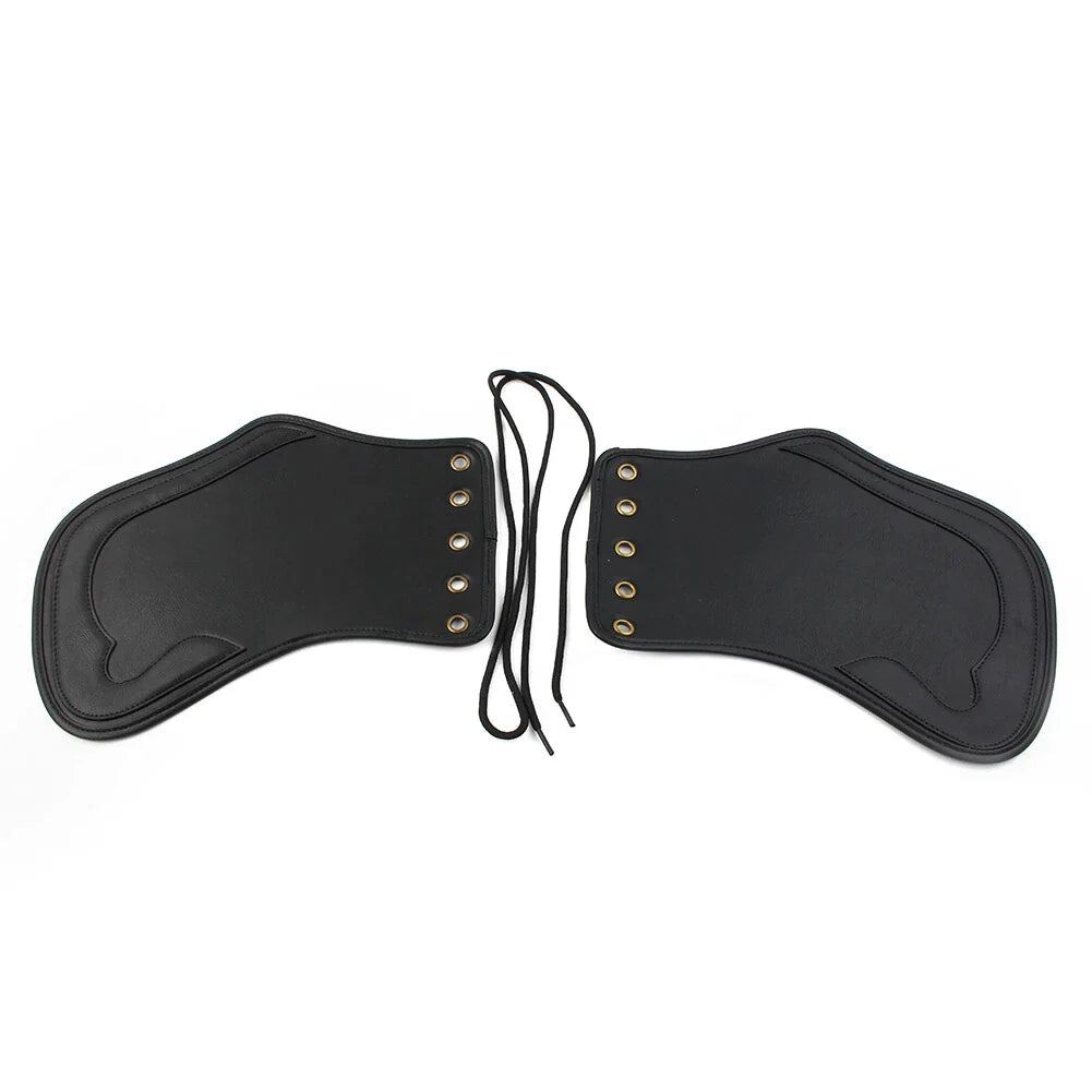 Black Leather Heat Saddle Shield Deflector for Harley Sportster