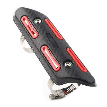 Exhaust Muffler Pipe Heat Shield Cover for Motor - Red Anti-Scalding