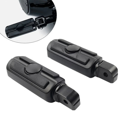 Rear Passenger Foot Pegs for Harley Softail Deluxe Fat Bob (2018-2023) Black