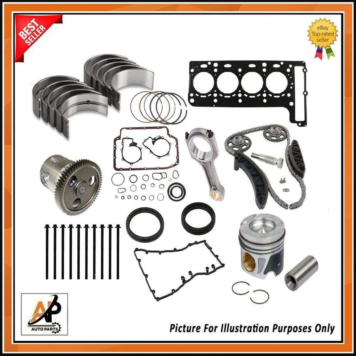Head Gasket Engine Rebuild Kit for Mercedes Benz A B C Class OM651 (2008–2014)