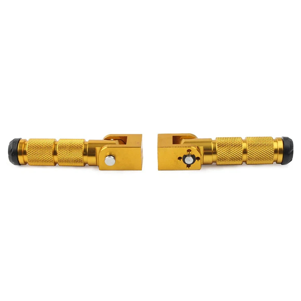8mm Folding Footpegs for Electric Motor Bicycle ATV - Gold